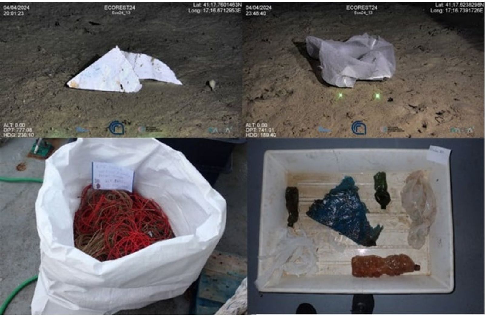 Seabed litter removal in the Bari Canyon