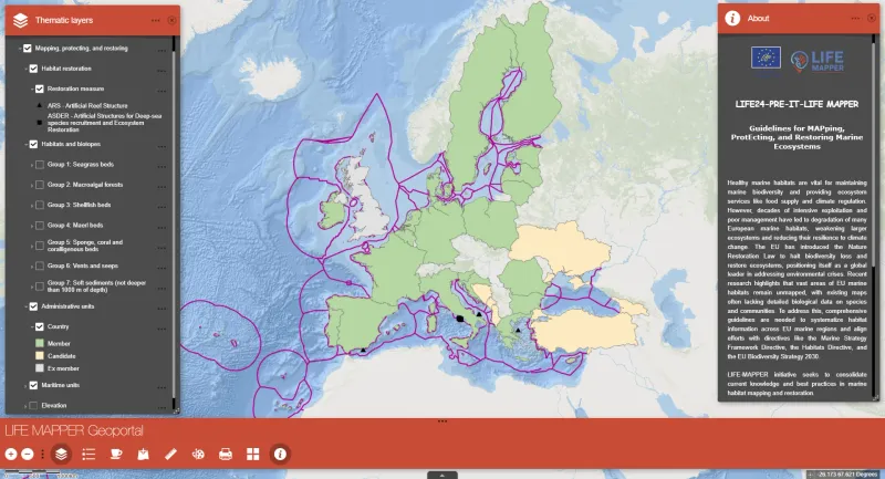 LIFE MAPPER Geoportal